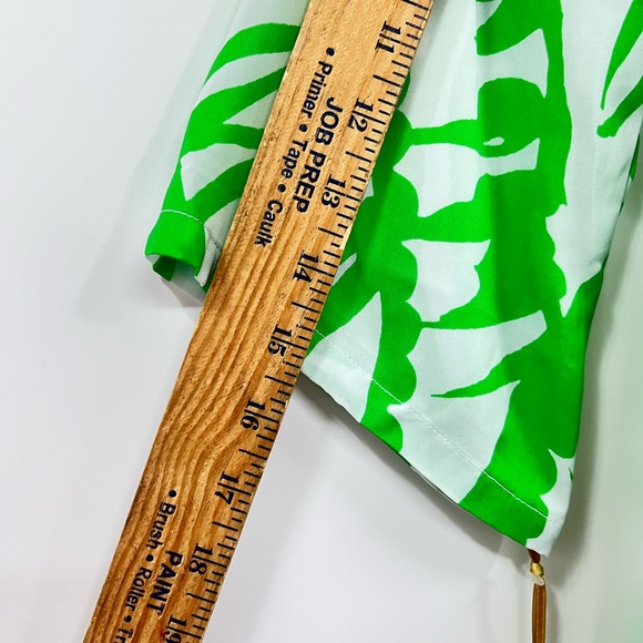 Lilly Pulitzer Target Dress Womens XS Green Flare Sleeve Satin Boom Boom Mini - Picture 6 of 16